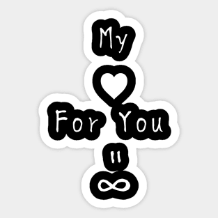 【Valentine's Day】My love for you is forever Black ver. Sticker